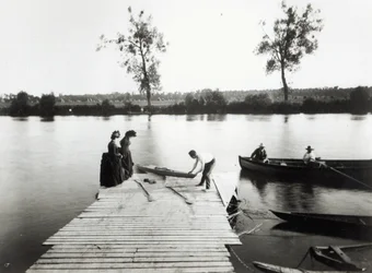 Boating Scene in the area of the Ile-de-France, c.1880